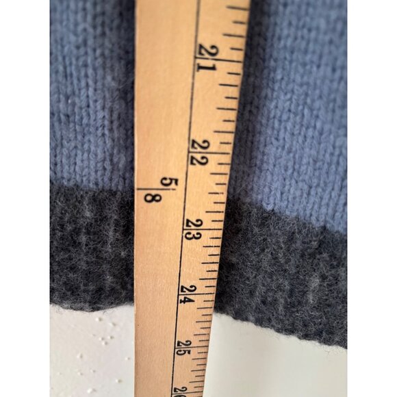 Madewell Jill Stripe Rugby Polo Top XXS Wool-Blend Gray Blue - Picture 10 of 11